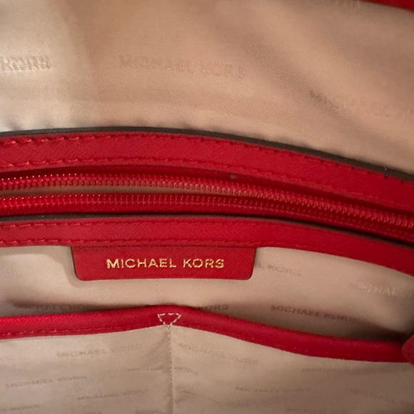 NWOT Michael Kors Scarlet Red Tote Bag - Picture 10 of 13